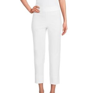 Eileen Fisher Pull On Straight Leg Elegant White Women's Pants size Medium